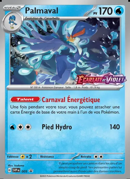 Palmaval, carte Pokémon PR-SV 005 — extension SVP Black Star Promos