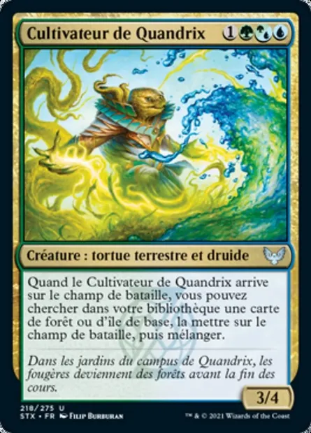 Cultivateur de Quandrix, carte Magic STX 218 — extension Strixhaven: l'Académie des Mages