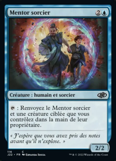 Mentor sorcier, carte Magic J22 116 — extension Jumpstart 2022