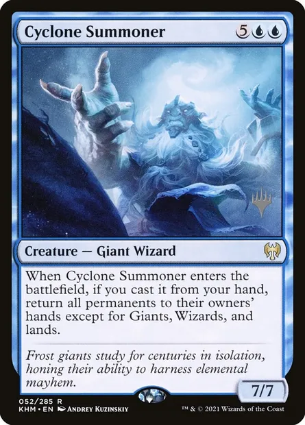 Invocateur de cyclone, carte Magic PKHM 52p — extension Kaldheim Promos