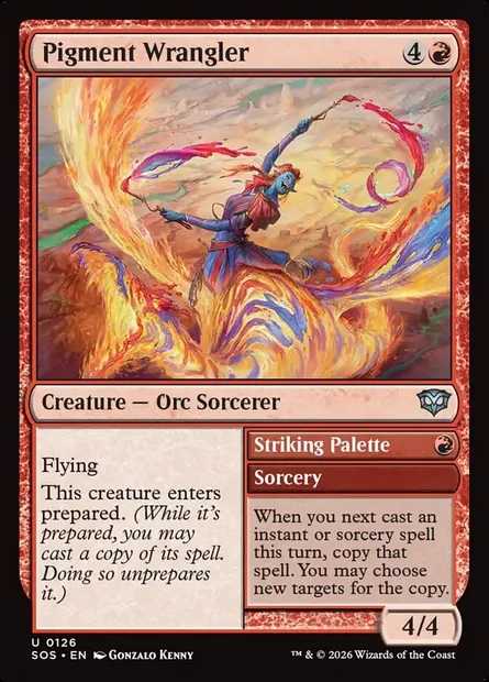 Pigment Wrangler // Striking Palette, Magic card SOS 126 — Secrets of Strixhaven set