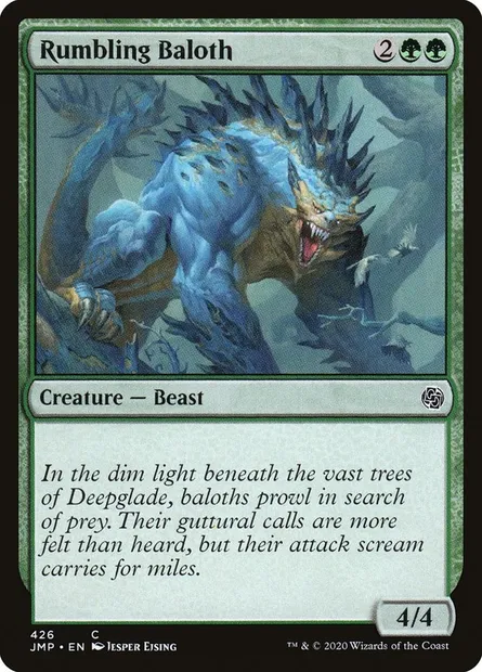 Rumbling Baloth, Magic card JMP 426 — Jumpstart set