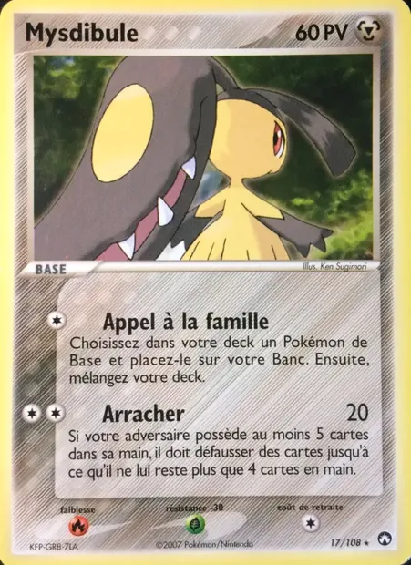Mysdibule, carte Pokémon PK 17 — extension EX Gardiens du Pouvoir