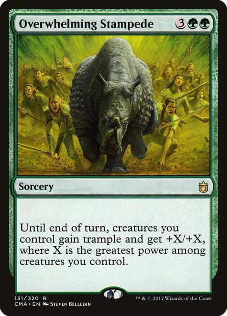 Overwhelming Stampede, Magic card CMA 131 — Commander Anthology set
