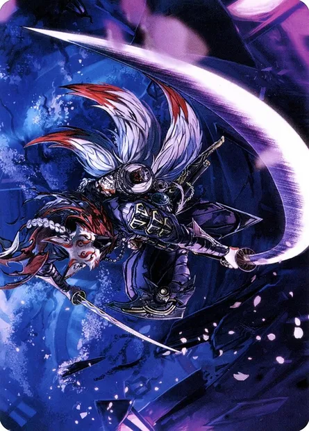 Blade-Blizzard Kitsune // Blade-Blizzard Kitsune, Magic card ANEO 47 — Neon Dynasty Art Series set