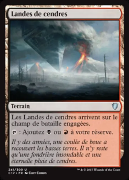 Landes de cendres, carte Magic C17 241 — extension Commander 2017