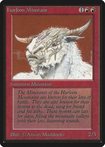 Hurloon Minotaur, Magic card LEB 159 — Limited Edition Beta set