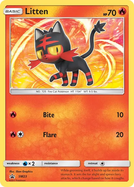 Litten, Pokémon card SM 23 — SM Black Star Promos set
