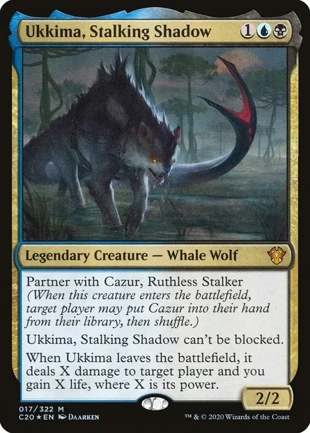 Ukkima, Stalking Shadow, Magic card C20 17 — Commander 2020 set
