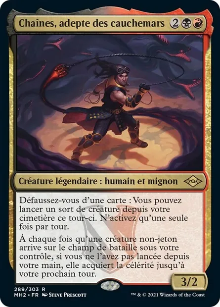 Chaînes, adepte des cauchemars, carte Magic MH2 289 — extension Horizons du Modern 2