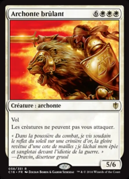 Archonte brûlant, carte Magic C16 58 — extension Commander 2016