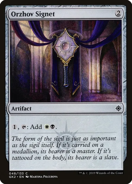 Orzhov Signet, Magic card GK2 48 — RNA Guild Kit set
