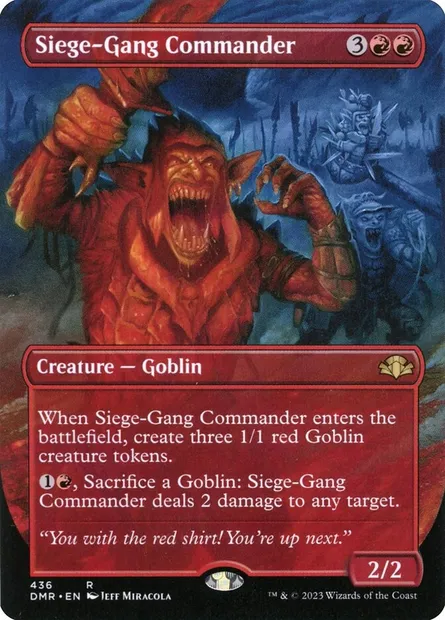 Siege-Gang Commander, Magic card DMR 436 — Dominaria Remastered set