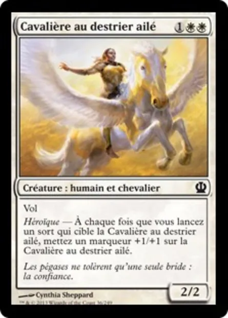 Cavalière au destrier ailé, carte Magic THS 36 — extension Theros