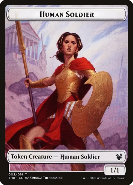 Human Soldier, Magic card TTHB 2 — Theros Beyond Death Tokens set