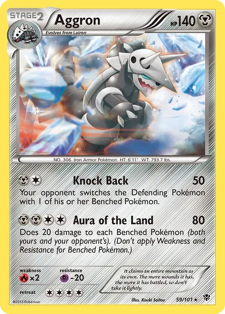 Aggron, Pokémon card PLB 59 — Plasma Blast set