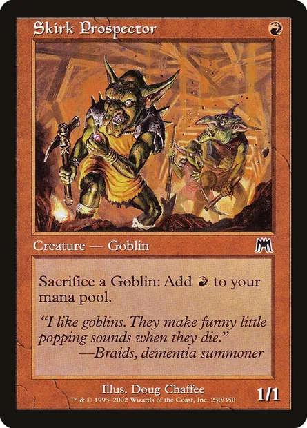 Skirk Prospector, Magic card ONS 230 — Onslaught set