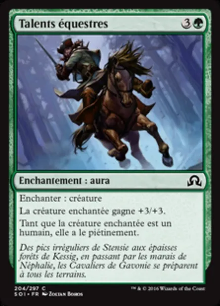 Talents équestres, carte Magic SOI 204 — extension Ténèbres sur Innistrad