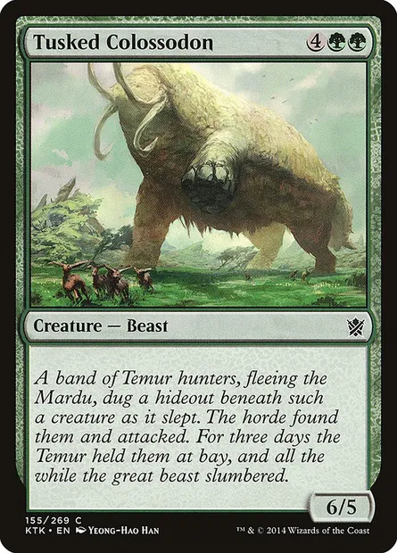 Tusked Colossodon, Magic card KTK 155 — Khans of Tarkir set