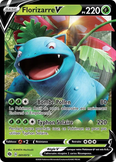 Florizarre V, carte Pokémon CPA 1 — extension La Voie du Maître
