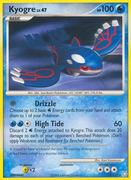 Kyogre, Pokémon card LA 32 — Legends Awakened set