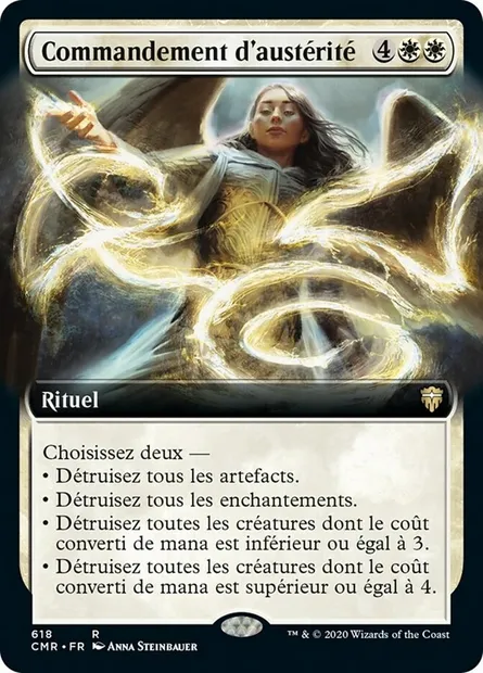 Commandement d'austérité, carte Magic CMR 618 — extension Commander Legends