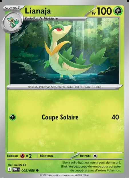 Lianaja, carte Pokémon POR 005 — extension Équilibre Parfait