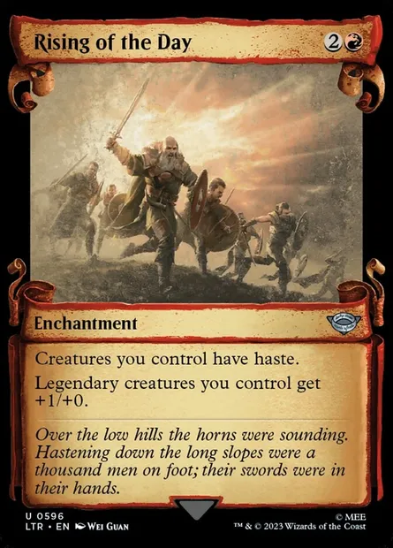 Rising of the Day, Magic card LTR 596 — The Lord of the Rings: Tales of Middle-earth set