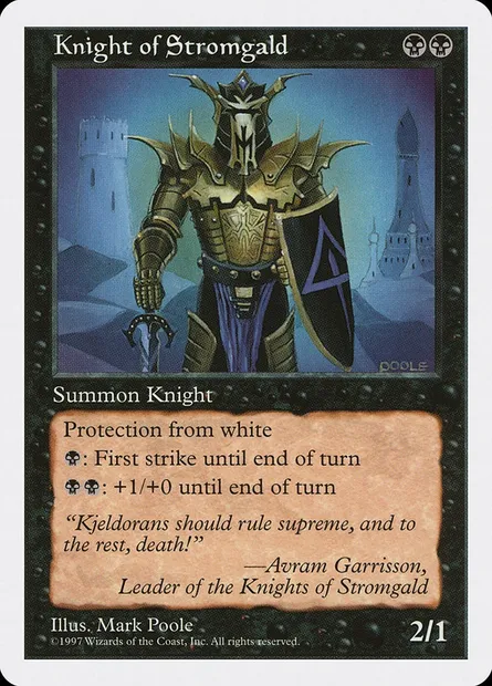 Chevalier de Stromgald, carte Magic 5ED 171 — extension Cinquième Edition