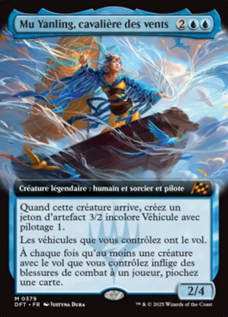 Mu Yanling, cavalière des vents, carte Magic DFT 379 — extension Aetherdrift