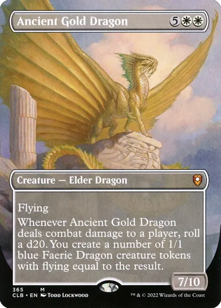 Ancient Gold Dragon, Magic card CLB 365 — Commander Legends: Battle for Baldur's Gate set
