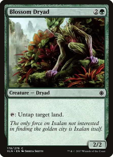 Blossom Dryad, Magic card XLN 178 — Ixalan set