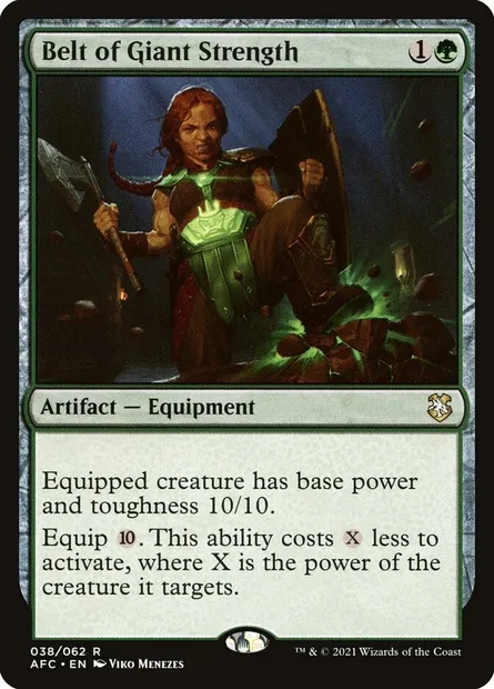 Belt of Giant Strength, Magic card AFC 38 — Forgotten Realms Commander set