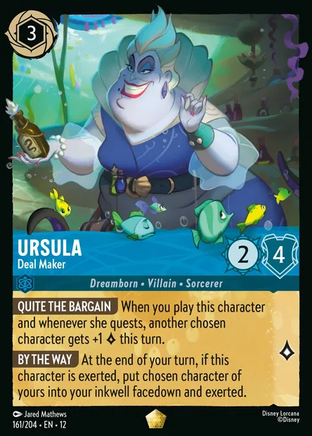Ursula - Deal Maker, Disney Lorcana card CH12-161 — Wilds Unknown set