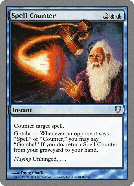 Spell Counter, carte Magic UNH 46 — extension Unhinged