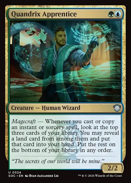 Quandrix Apprentice, Magic card SOC 324 — Secrets of Strixhaven Commander set