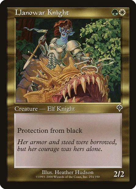 Llanowar Knight, Magic card INV 254 — Invasion set