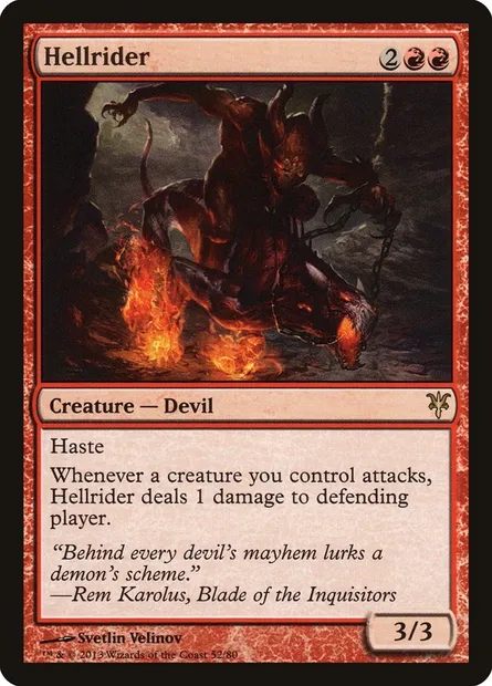 Hellrider, Magic card DDK 52 — Duel Decks: Sorin vs. Tibalt set
