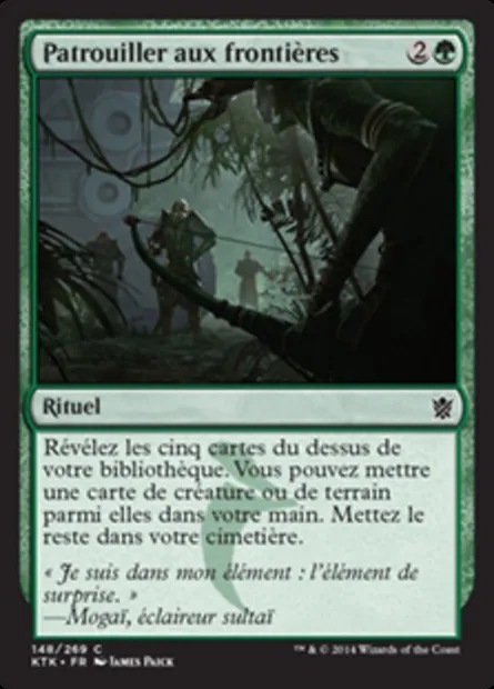 Patrouiller aux frontières, carte Magic KTK 148 — extension Les Khans de Tarkir