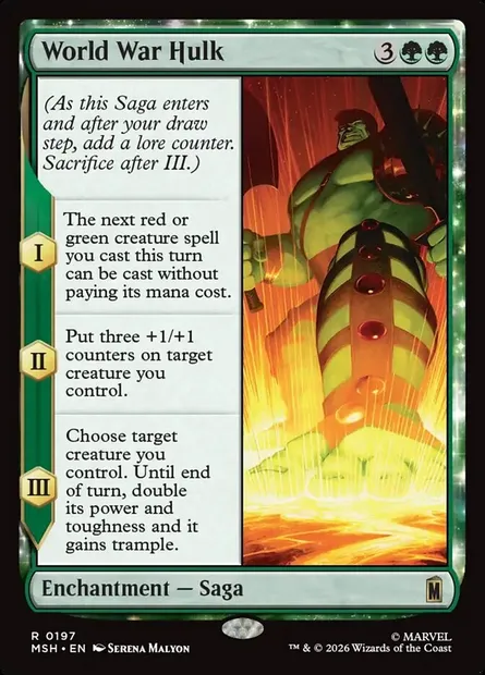 World War Hulk, Magic card MSH 197 — Marvel Super Heroes set