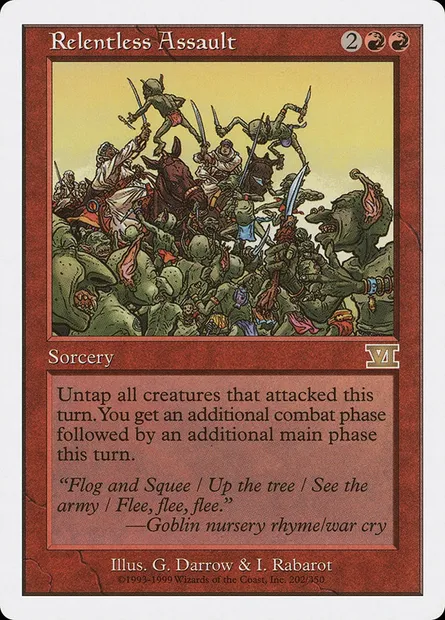 Relentless Assault, Magic card 6ED 202 — Classic Sixth Edition set