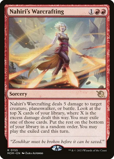 Nahiri's Warcrafting, Magic card PMOM 155p — March of the Machine Promos set