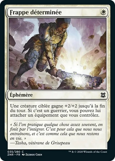 Frappe déterminée, carte Magic ZNR 35 — extension Renaissance de Zendikar
