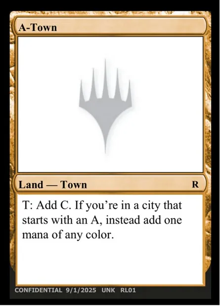 A-Town, Magic card UNK RL01e — Unknown Event set