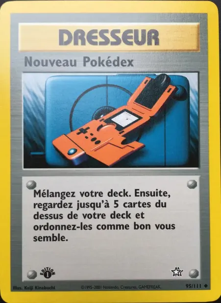 Nouveau Pokédex, carte Pokémon NG 95 — extension Neo Genesis