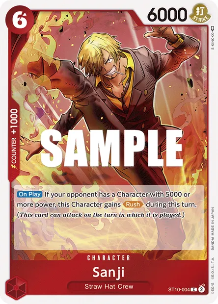 Sanji, carte One Piece ST10-004 — extension The Three Captains