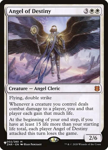 Angel of Destiny, Magic card PLST ZNR-2 — The List set