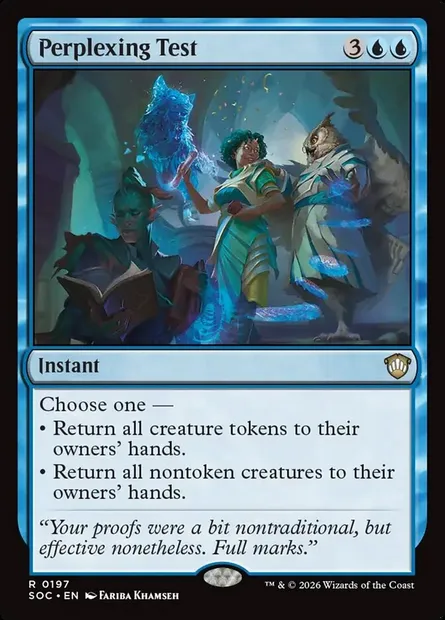 Perplexing Test, Magic card SOC 197 — Secrets of Strixhaven Commander set