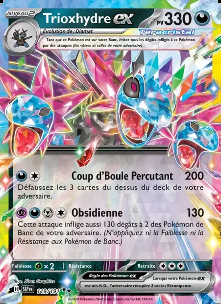 Trioxhydre-ex, carte Pokémon SSP 119 — extension Étincelles Déferlantes