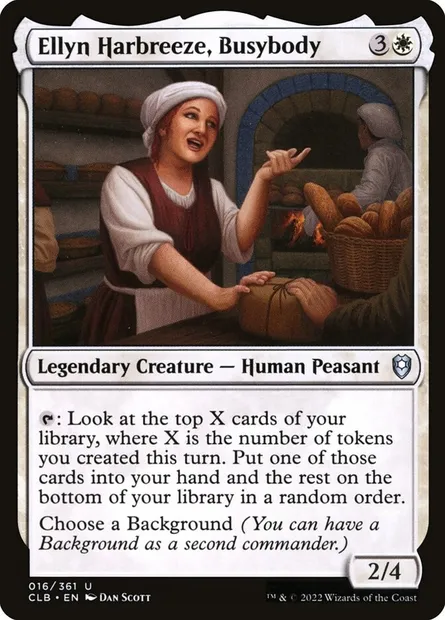 Ellyn Harbreeze, Busybody, Magic card CLB 16 — Commander Legends: Battle for Baldur's Gate set